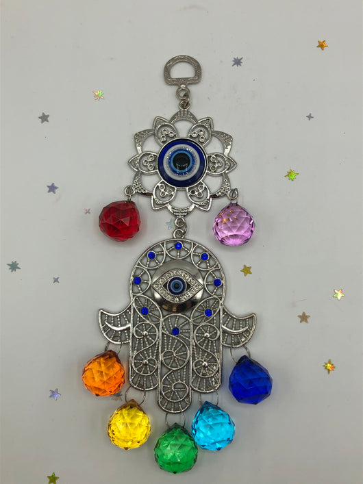 Evil Eye Protection Hanger Chakra/Hamsa