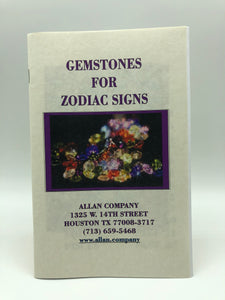 Book - Allan's Gemstones for Zodiac Signs