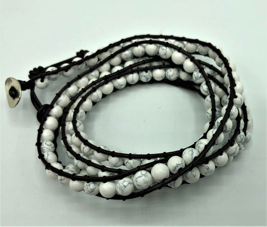 Jewelry--Howlite Wrap Bracelet